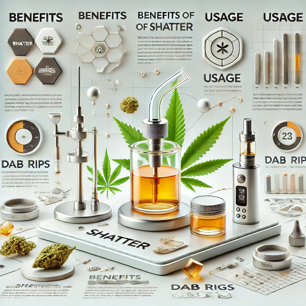 Benefits and uses of shatter in cannabis consumption, available at local cannabis dispensaries.