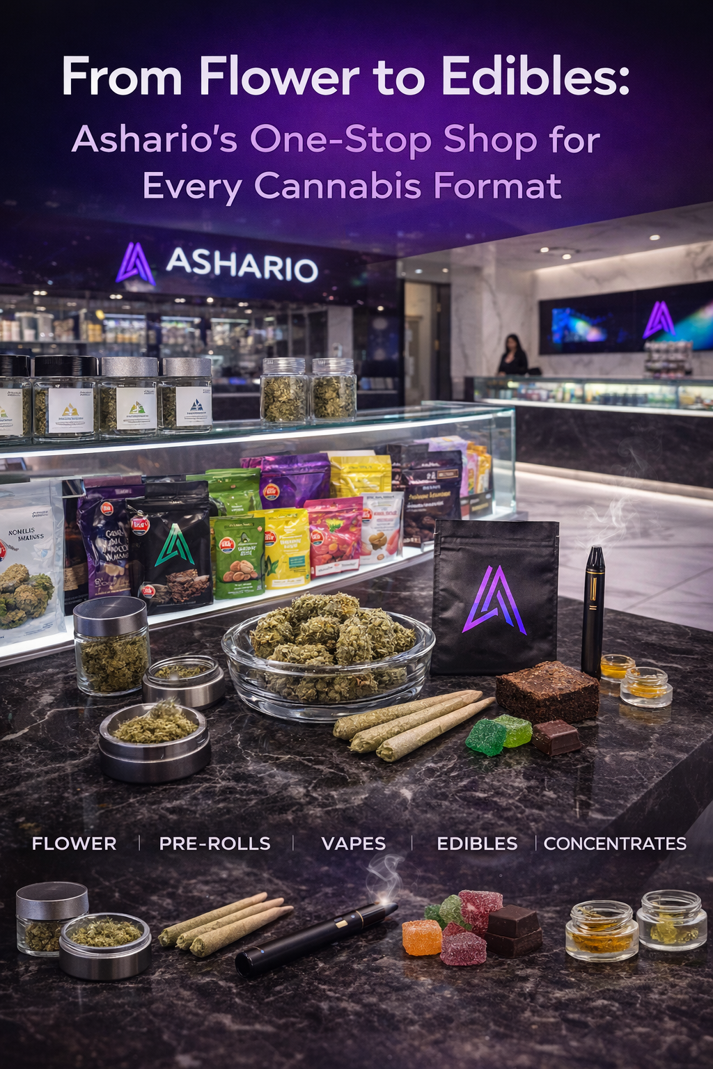 From Flower to Edibles: Ashario’s One-Stop Shop for Every Cannabis Format