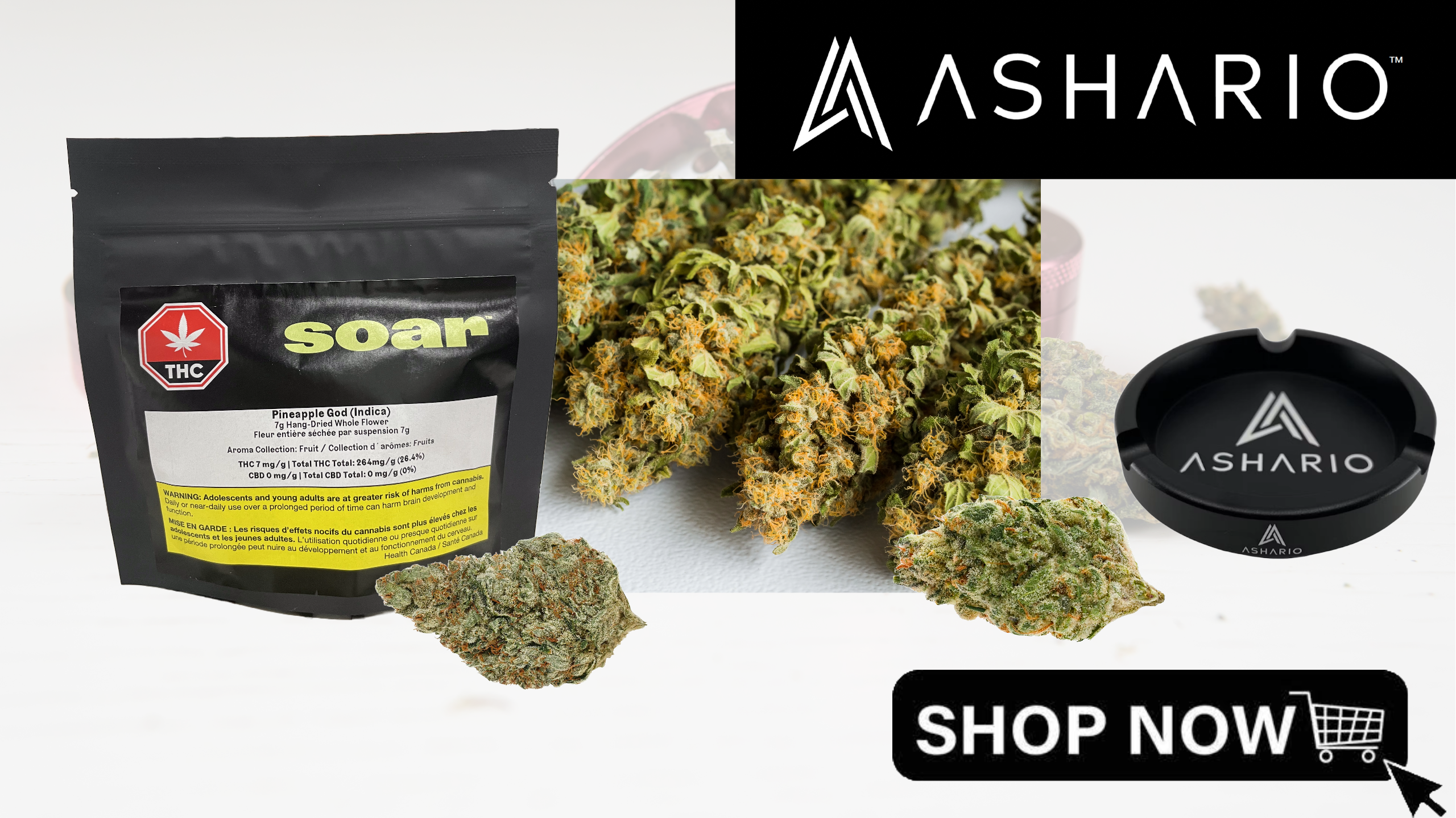 Ascend to new heights of cannabis indulgence with Soar, now available at Ashario Cannabis. Soar offers a premium selection of cannabis flowers meticulously cultivated to perfection.