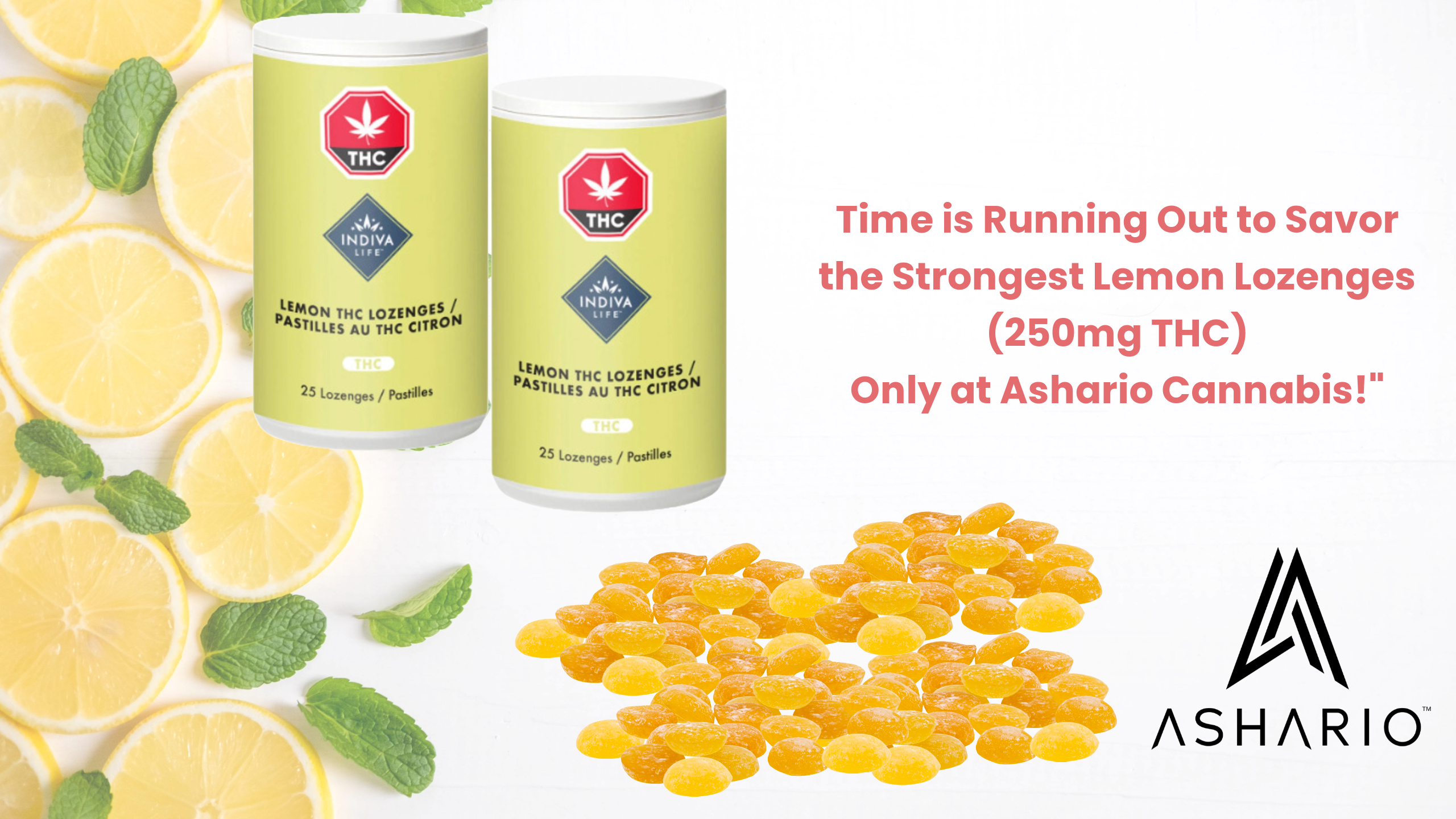 Indiva Life Lemon Lozenges 250mg THC