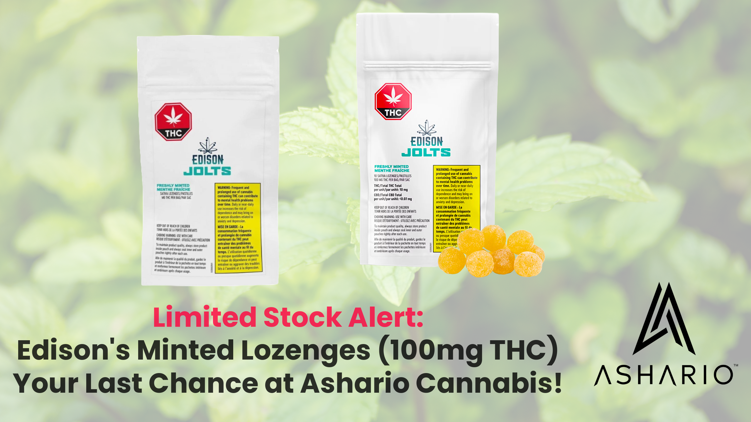 Edison Jolts Freshly Minted Lozenges 100mg THC