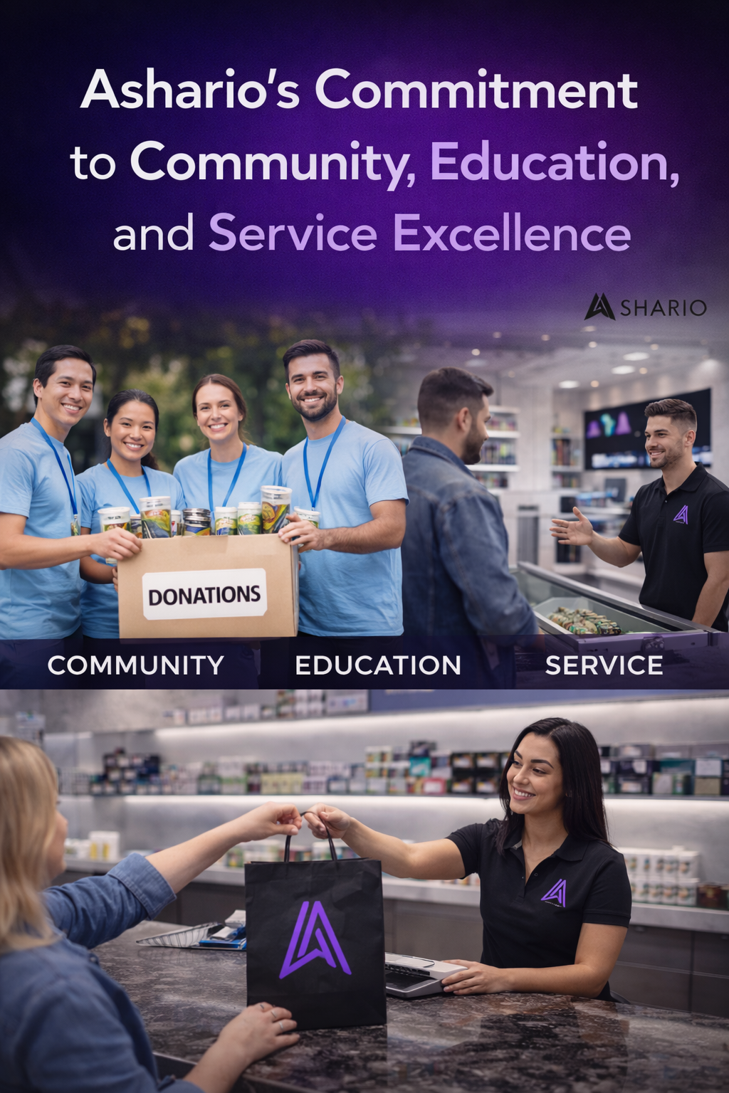 Ashario’s Commitment to Community, Education, and Service Excellence
