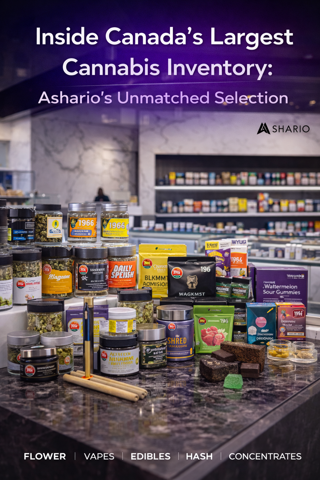 From Flower to Edibles: Inside Ashario’s Massive Cannabis Product Selection