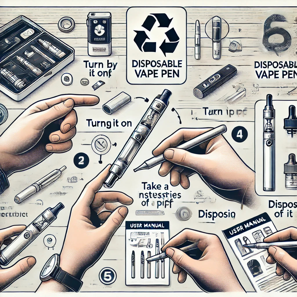Step-by-step guide to using disposable vape pens, available at CBD stores.