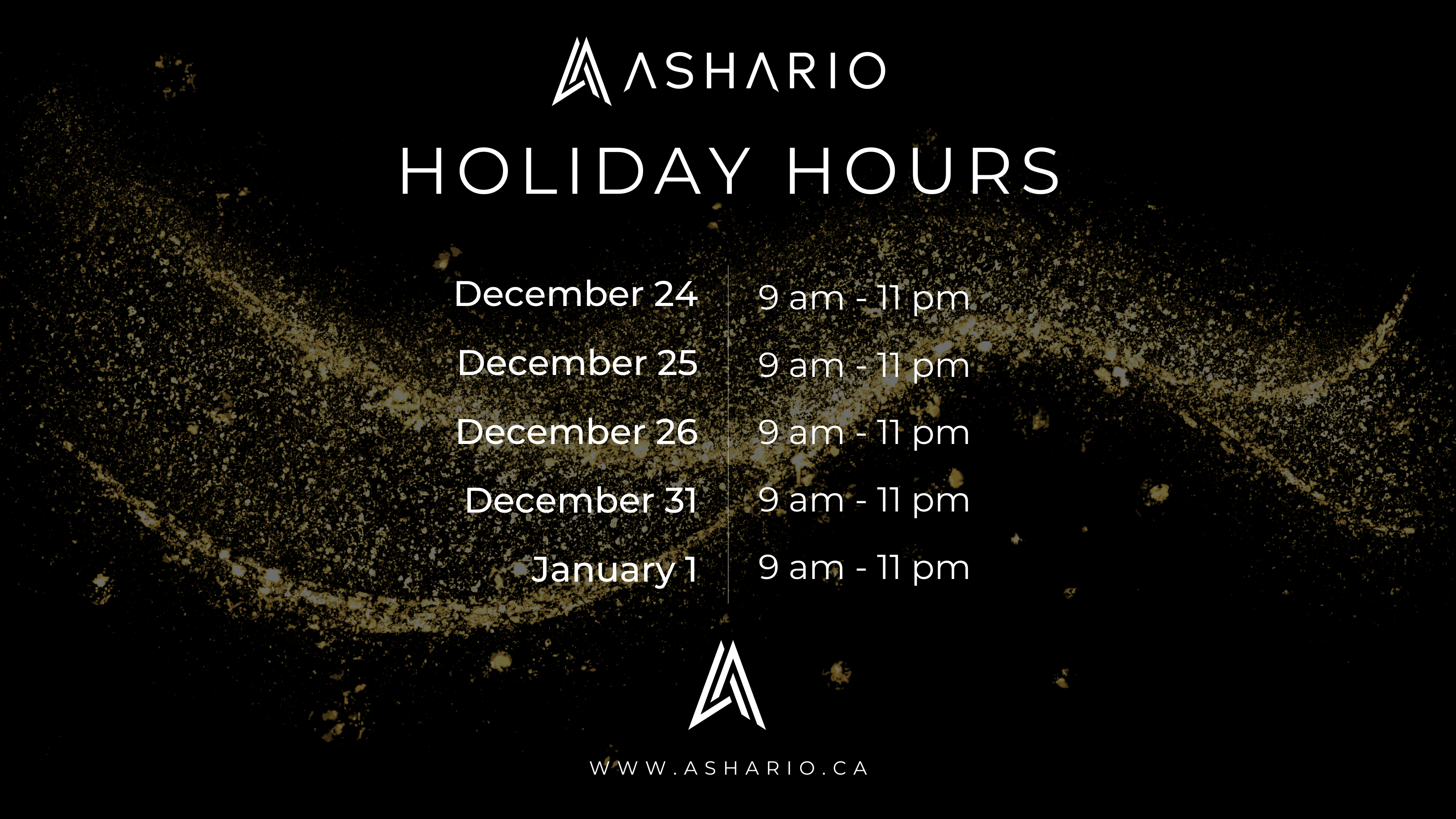 Celebrate the Holidays with Ashario Finch: Open Daily for Your Cannabis Essentials