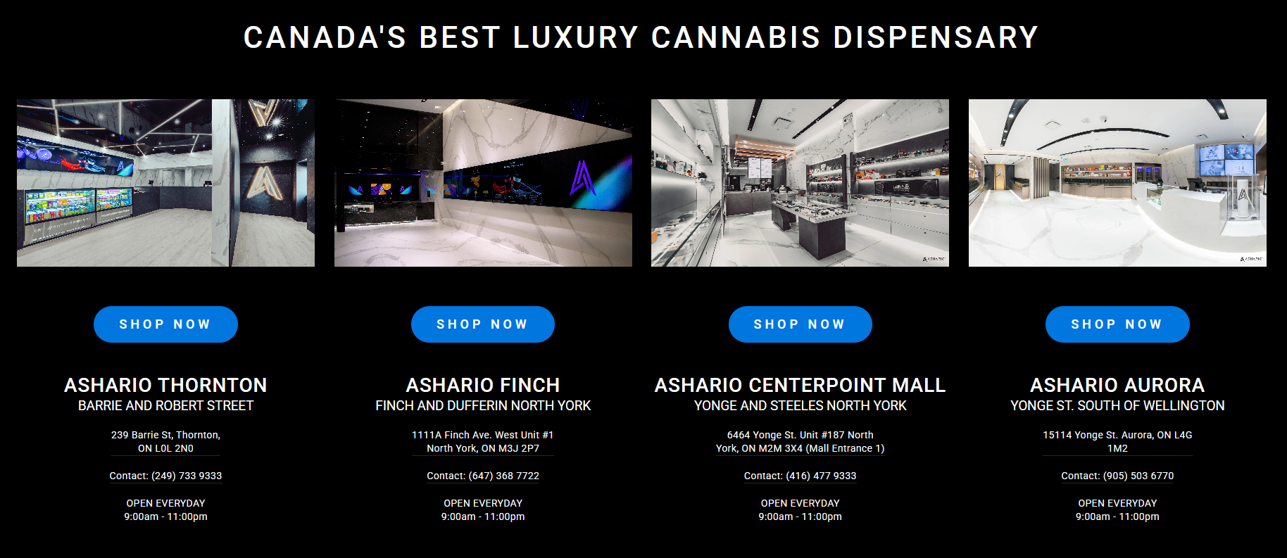 Find a Cannabis Store Near You: Ashario’s Four Locations Serving the GTA and Beyond